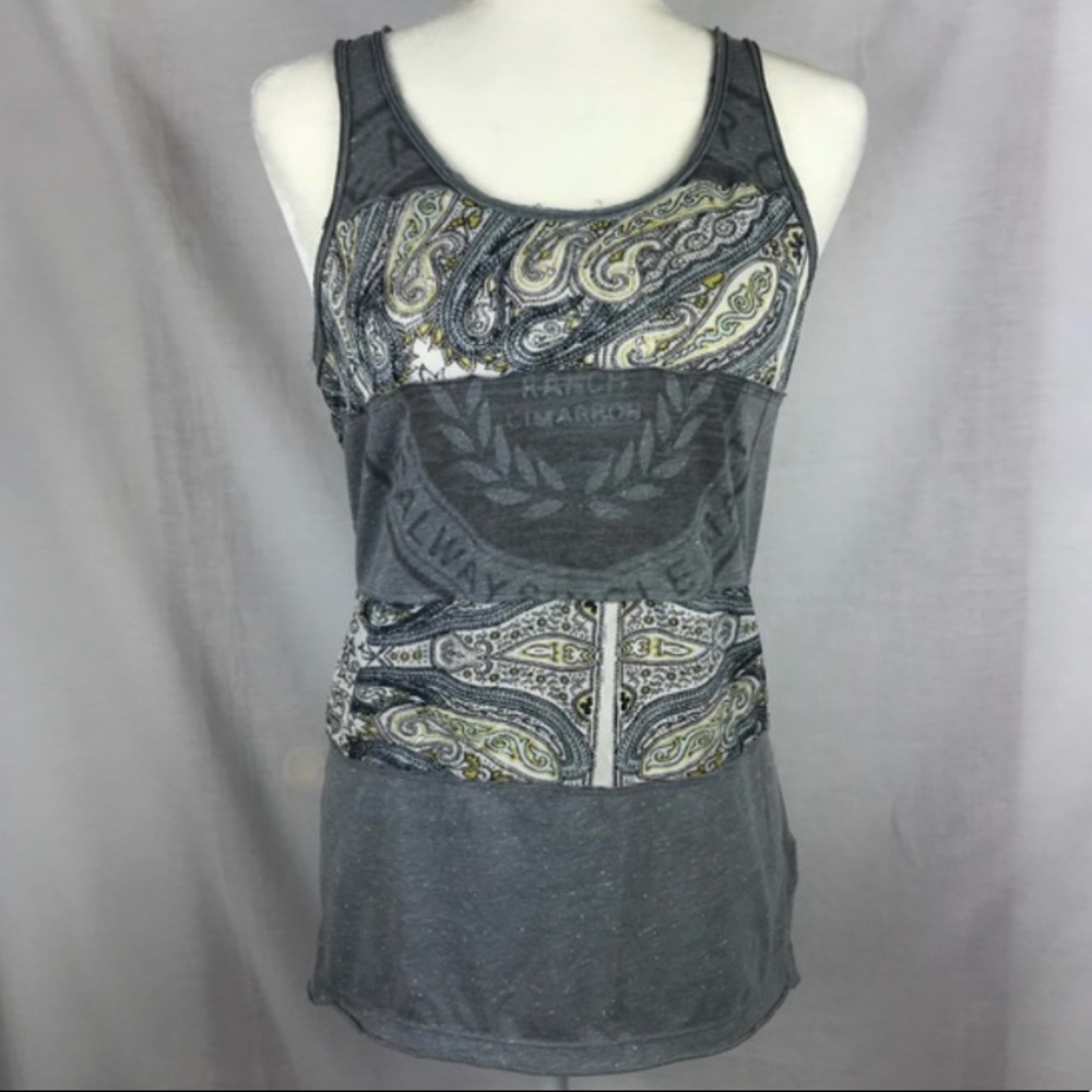 We The Free Paisley Racerback Tank Size Small